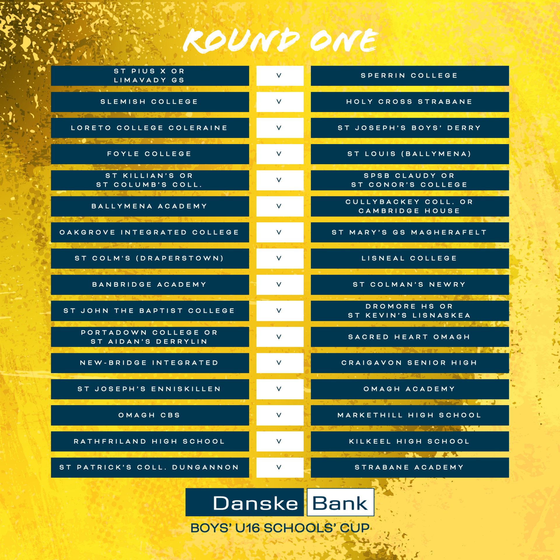 Danske Bank U16 Boys Schools Cup 2026/27 announcement